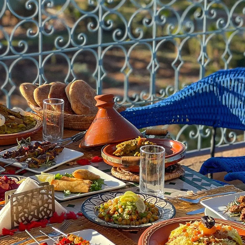 Moroccan cooking class with vegetables from the garden